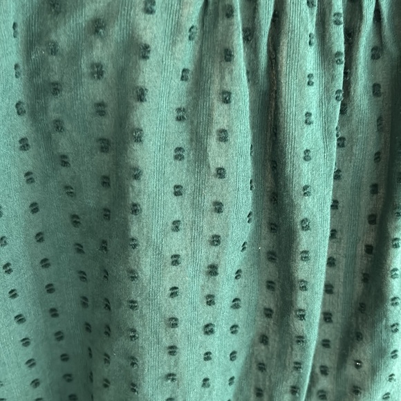 J.Crew Button Down Swiss Dot Blouse Green Size Large - Picture 7 of 7